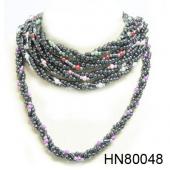 Hematite Beads Stone Chain Choker Fashion Women Necklace